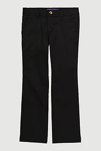 French Toast Girls 7-14 Adjustable Waist Uniform Pants, Black,