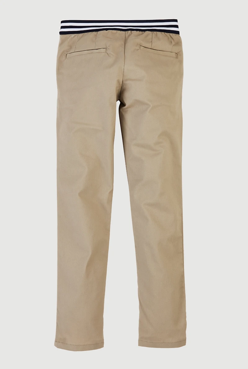 French Toast Girls 7-14 Mid Rise Straight Leg Dress Pants, Khaki,