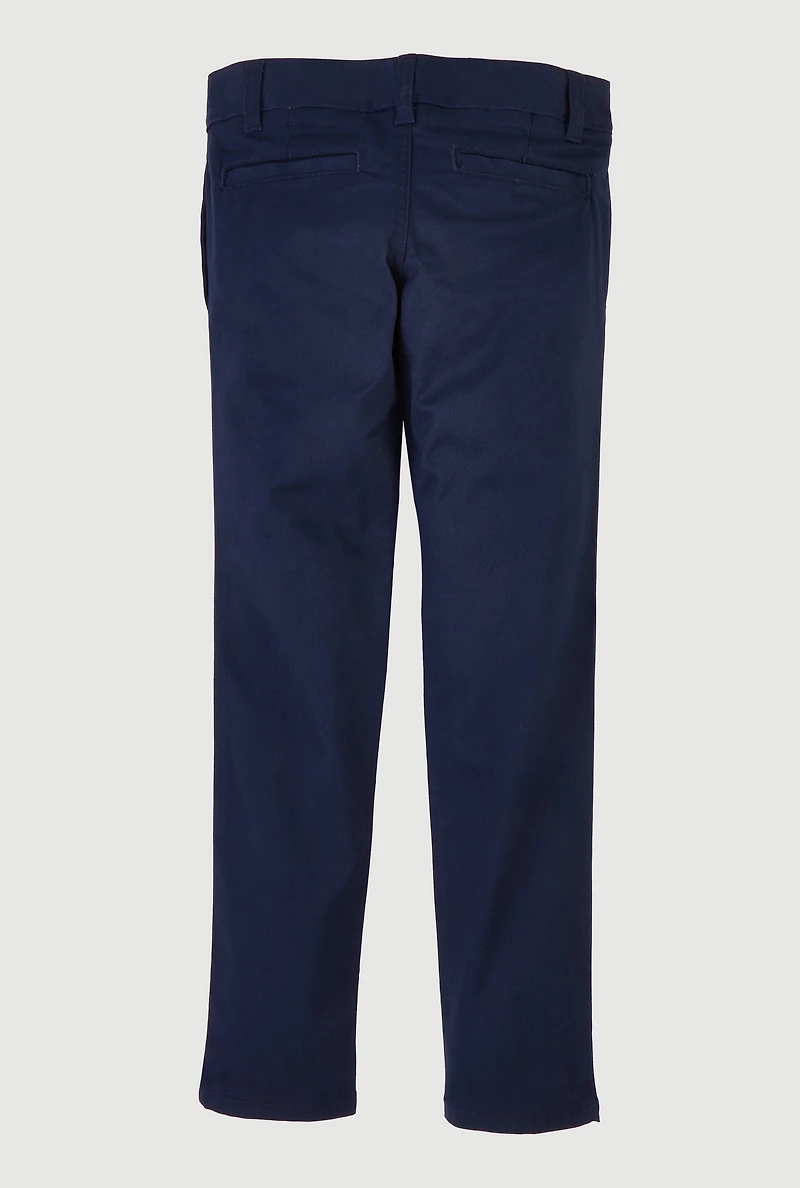French Toast Girls 7-14 Skinny Uniform Dress Pants, Blue, Size 14