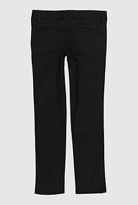 French Toast Girls 7-14 Skinny Leg Uniform Pants, Black, Size 8