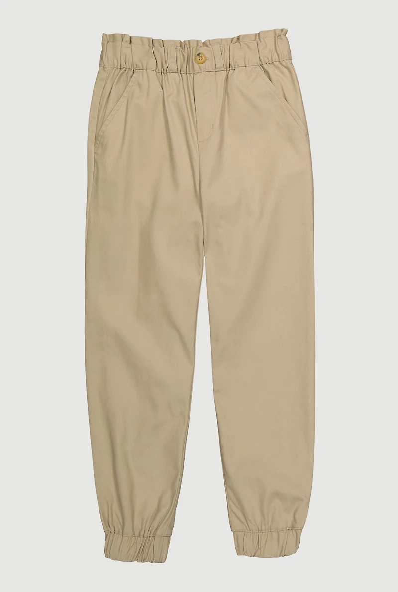 French Toast Girls 7-14 Khaki Joggers, Khaki,