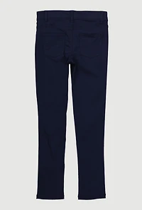 French Toast Girls 7-14 Skinny Leg Stretchy Uniform Pants, Blue, Size 10