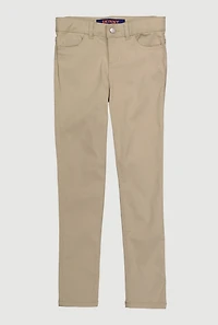 French Toast Girls 7-14 Stretch Skinny Leg Khaki Pants, Khaki, Size 10