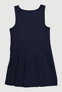 French Toast Girls 7-14 Buckle Detail Pleated Jumper, Blue, Size 12