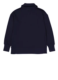 French Toast Girls 7-16 Fleece Open Front Cardigan, Blue, Size 10-12