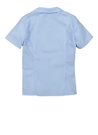 French Toast Girls 16-20 Poplin Peter Pan Collar Shirt, Blue, Size 16