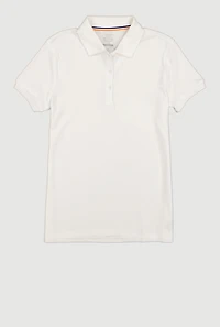 French Toast Girls 18-20 Scalloped Trim Polo Shirt