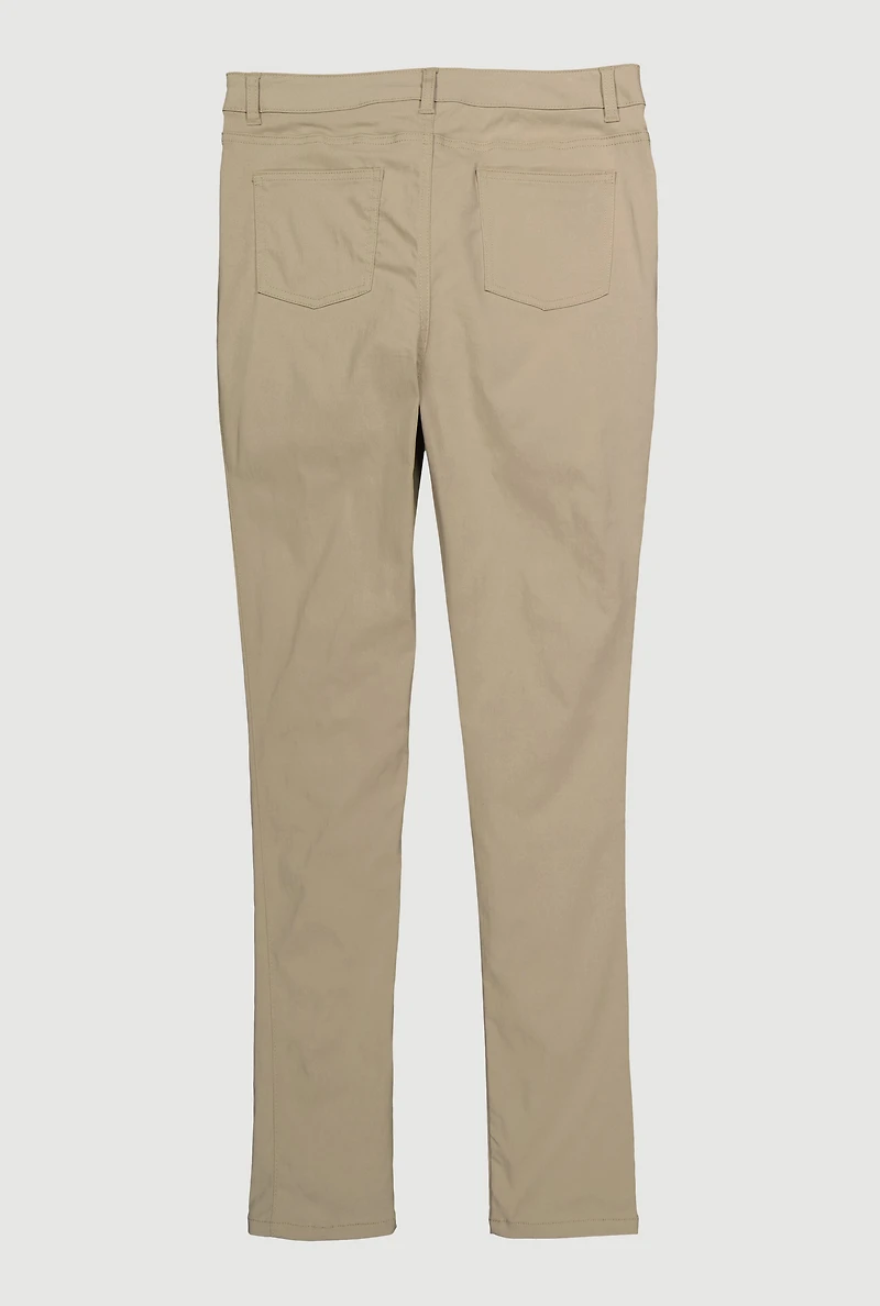 French Toast Girls 16-20 Skinny Leg Khaki Pants, Khaki, Size 16