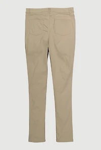 French Toast Girls 16-20 Skinny Leg Khaki Pants, Khaki, Size 16