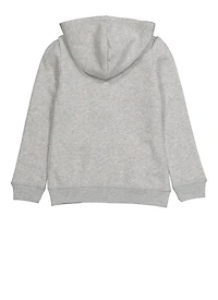 French Toast Girls 4-6x Hooded Zip Front Sweatshirt, Grey, Size 4-5