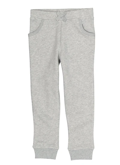 French Toast Girls 4-6x Marled Elastic Waist Pull On Joggers, Grey, Size 6-6X