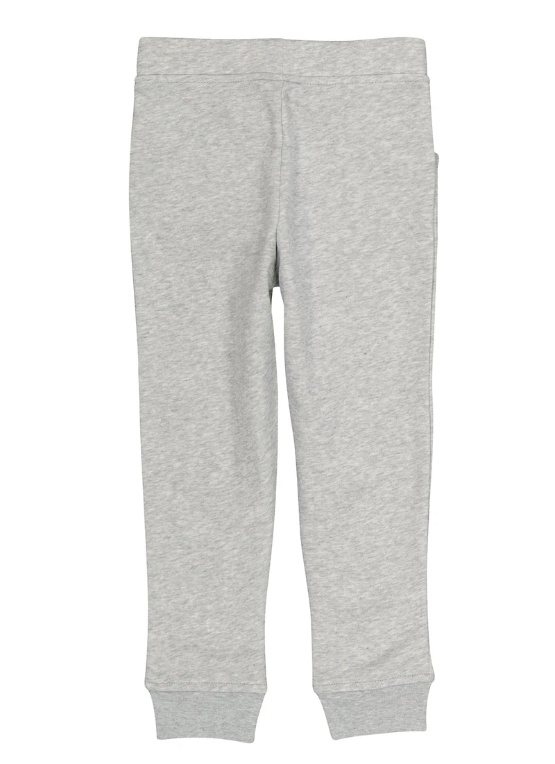 French Toast Girls 4-6x Marled Elastic Waist Pull On Joggers, Grey, Size 4-5