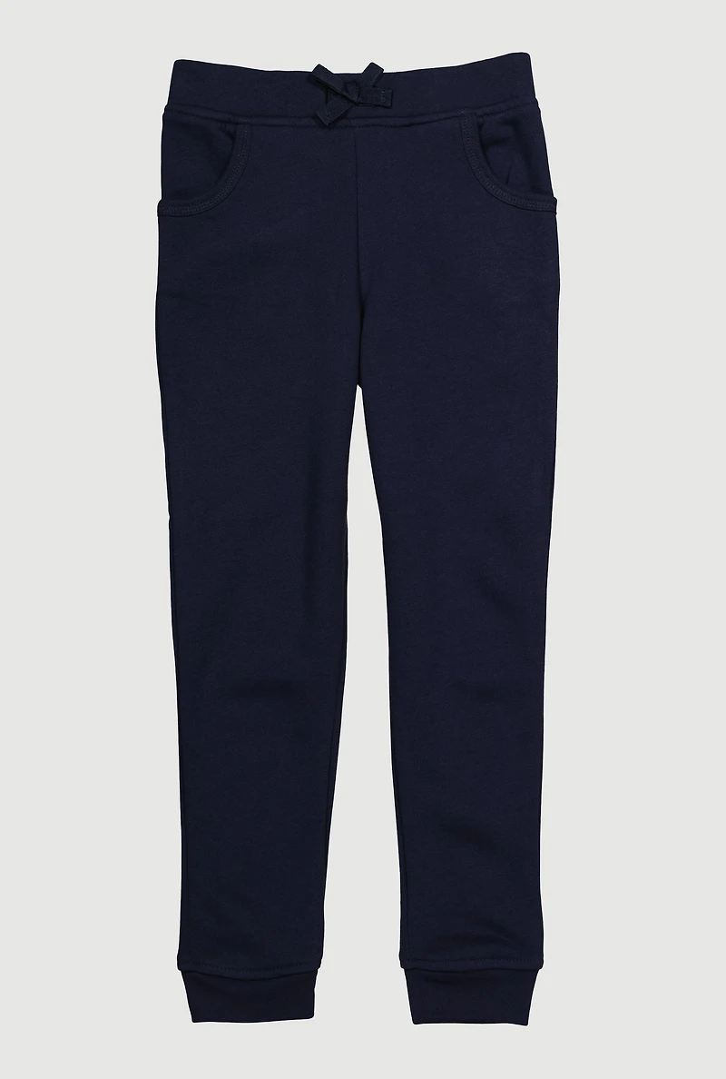 Girls 7-16 Drawstring Detail Sweatpants, Blue, Size 14-16