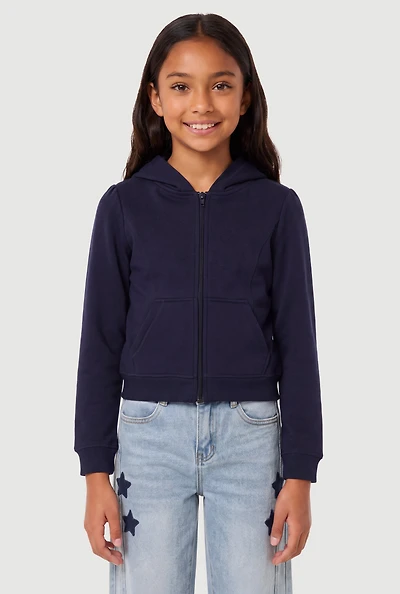 French Toast Girls 7-16 Zip Front Hoodie