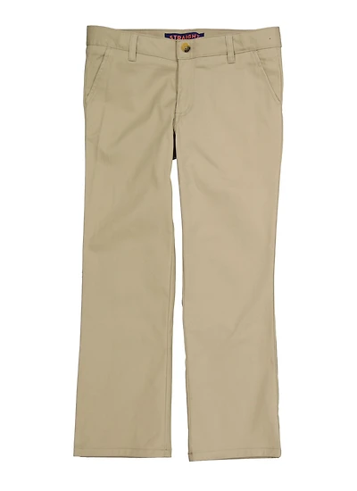 French Toast Girls 10.5-20.5 Straight Leg Pants, Khaki, Size 14.5