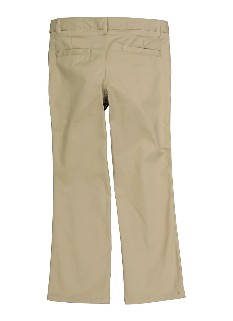 French Toast Girls 10.5-20.5 Straight Leg Pants, Khaki, Size 14.5