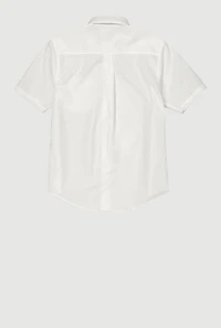 French Toast Boys 4-7 Poplin Short Sleeve Shirt, White, Size 4