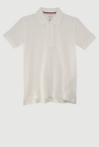 French Toast Boys 4-7 Solid Short Sleeve Pique Polo Shirt