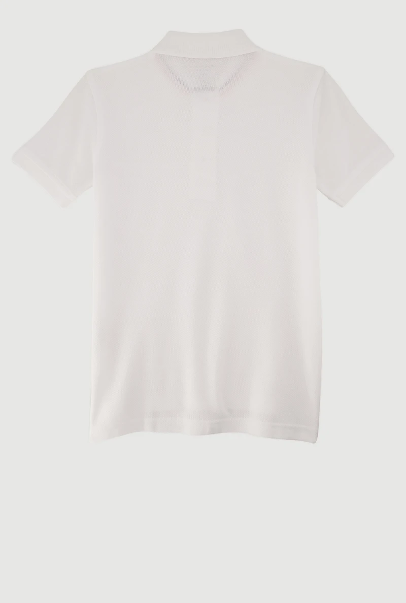 French Toast Boys 4-7 Solid Short Sleeve Pique Polo Shirt