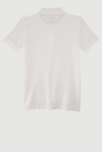 French Toast Boys 4-7 Solid Short Sleeve Pique Polo Shirt