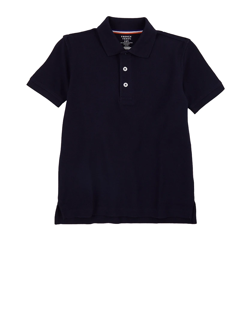 French Toast Boys 4-7 Pique Polo Shirt, Blue, Size 4-5