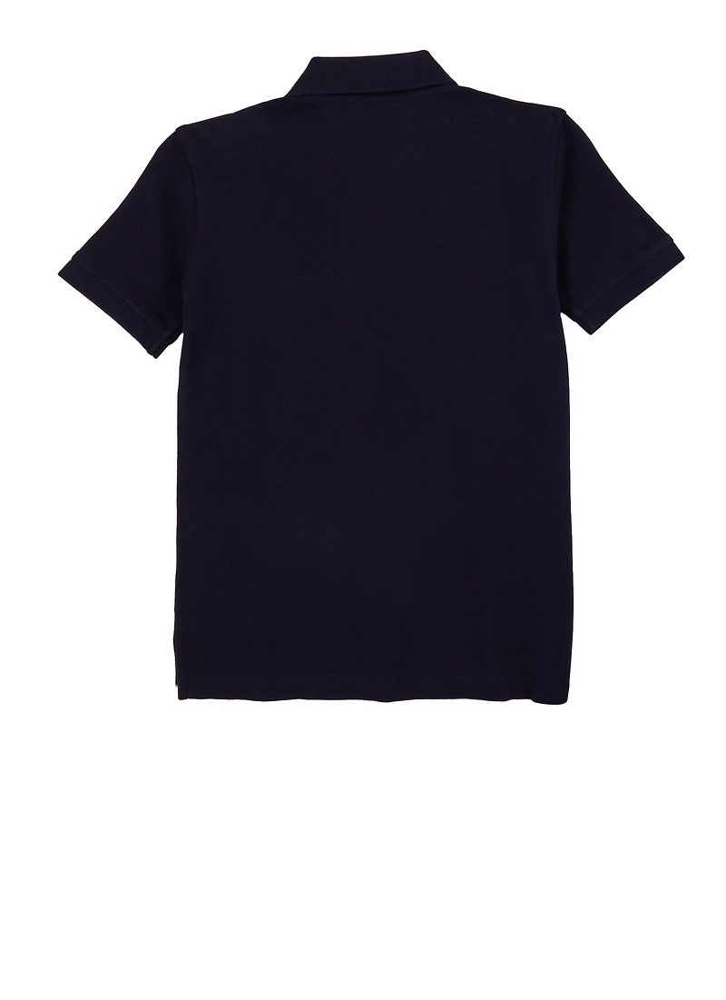 French Toast Boys 4-7 Pique Polo Shirt, Blue, Size 4-5