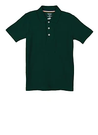 French Toast Boys 4-7 Pique 3 Button Polo Shirt, Green, Size 6-7