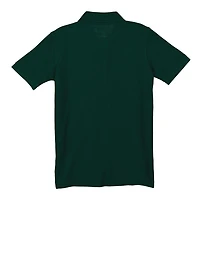 French Toast Boys 4-7 Pique 3 Button Polo Shirt, Green, Size 6-7