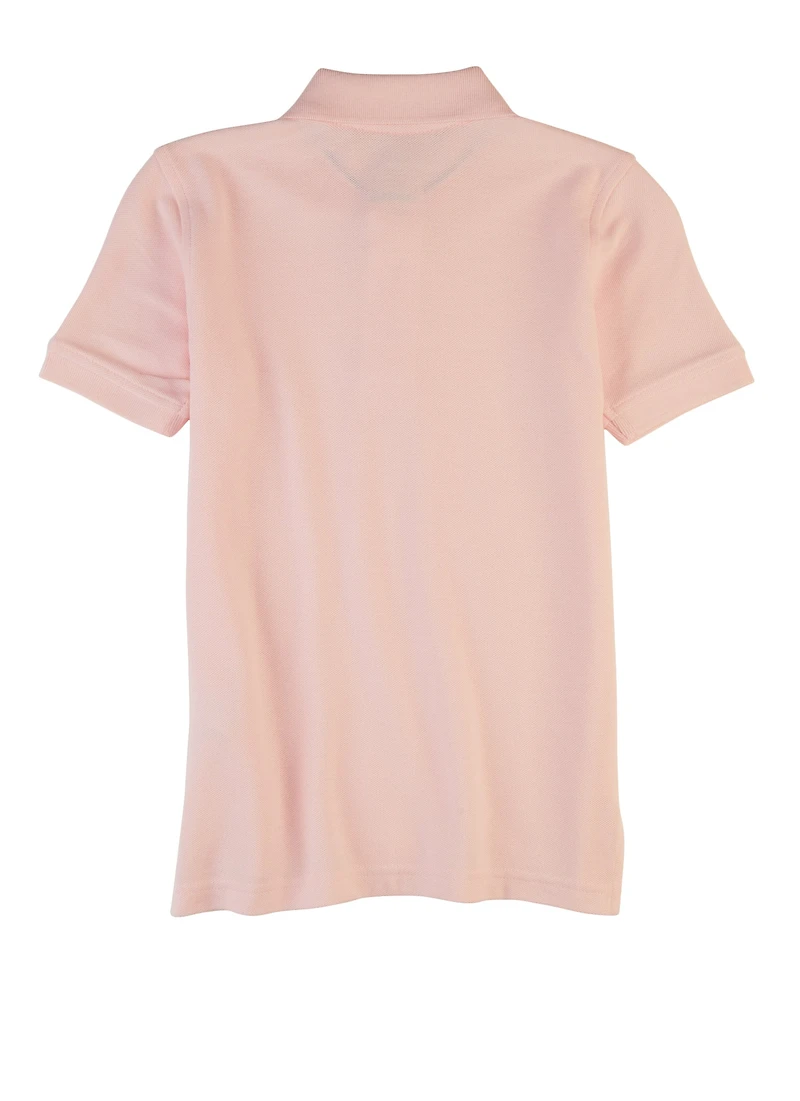 French Toast Boys 4-7 Basic Pique Polo Shirt, Pink, Size 6-7