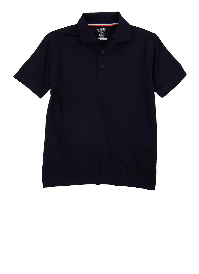 French Toast Boys 4-7 Solid Pique Polo Shirt, Blue, Size 4-5