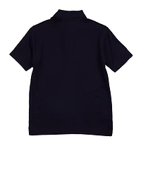 French Toast Boys 4-7 Solid Pique Polo Shirt, Blue, Size 6-7