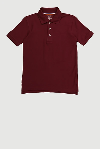 French Toast Boys 4-7 Short Sleeve Polo Shirt, Burgundy, Size 6-7