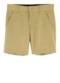 French Toast Boys - Stretch Flat Front Shorts, Khaki