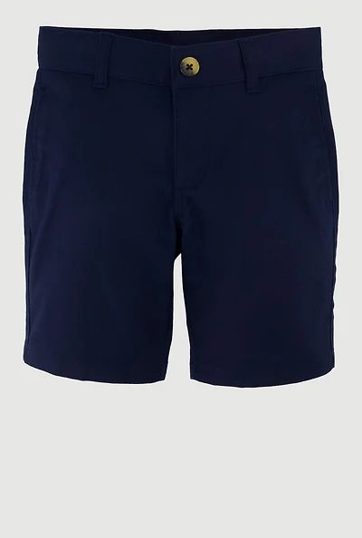 French Toast Boys 4-7 Adjustable Waist School Uniform Shorts, Blue, Size 7