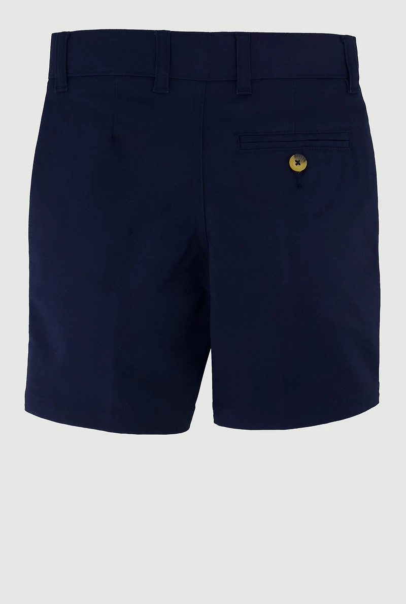 French Toast Boys 4-7 Adjustable Waist School Uniform Shorts, Blue, Size 4