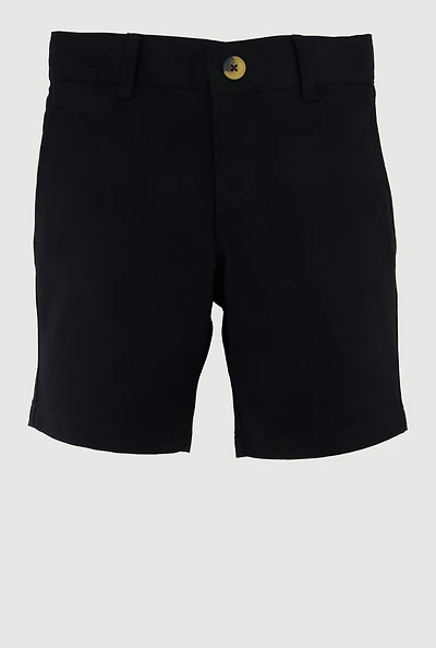 French Toast Boys 4-7 Adjustable Waistband School Uniform Shorts, Black,