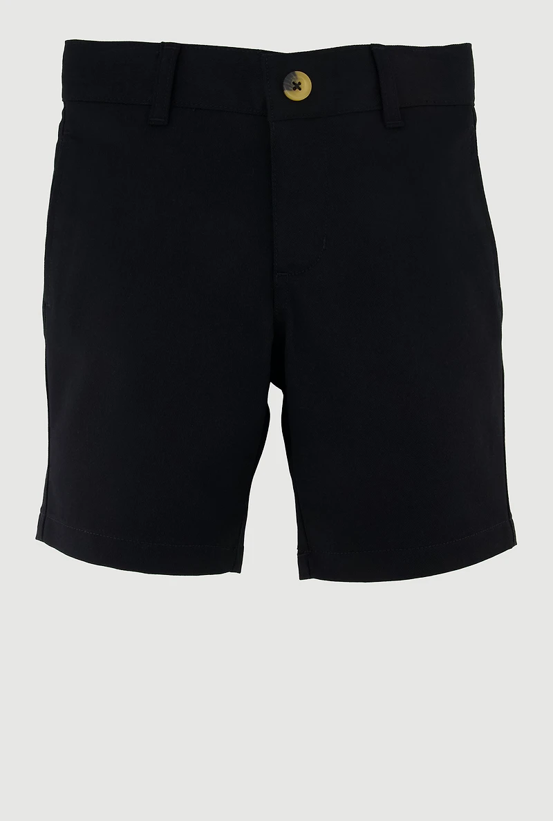 French Toast Boys 4-7 Adjustable Waistband School Uniform Shorts, Black, Size 6