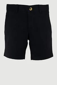 French Toast Boys 4-7 Adjustable Waistband School Uniform Shorts, Black, Size 6