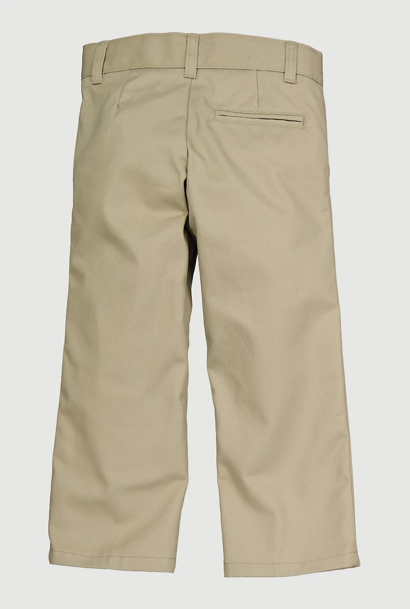 French Toast Boys 4-7 Adjustable Waistband Relaxed Fit Chinos, Khaki, Size 4