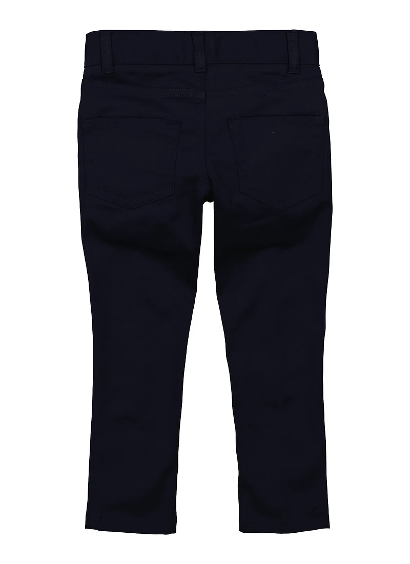 French Toast Boys 4-7 Solid Slim Leg Chino Pants, Blue, Size 6