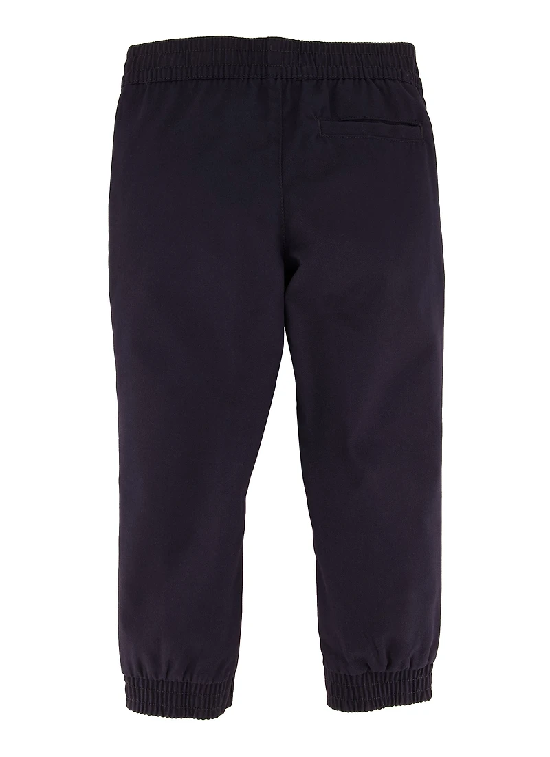 French Toast Boys 4-7 Basic Twill Joggers, Blue, Size 6
