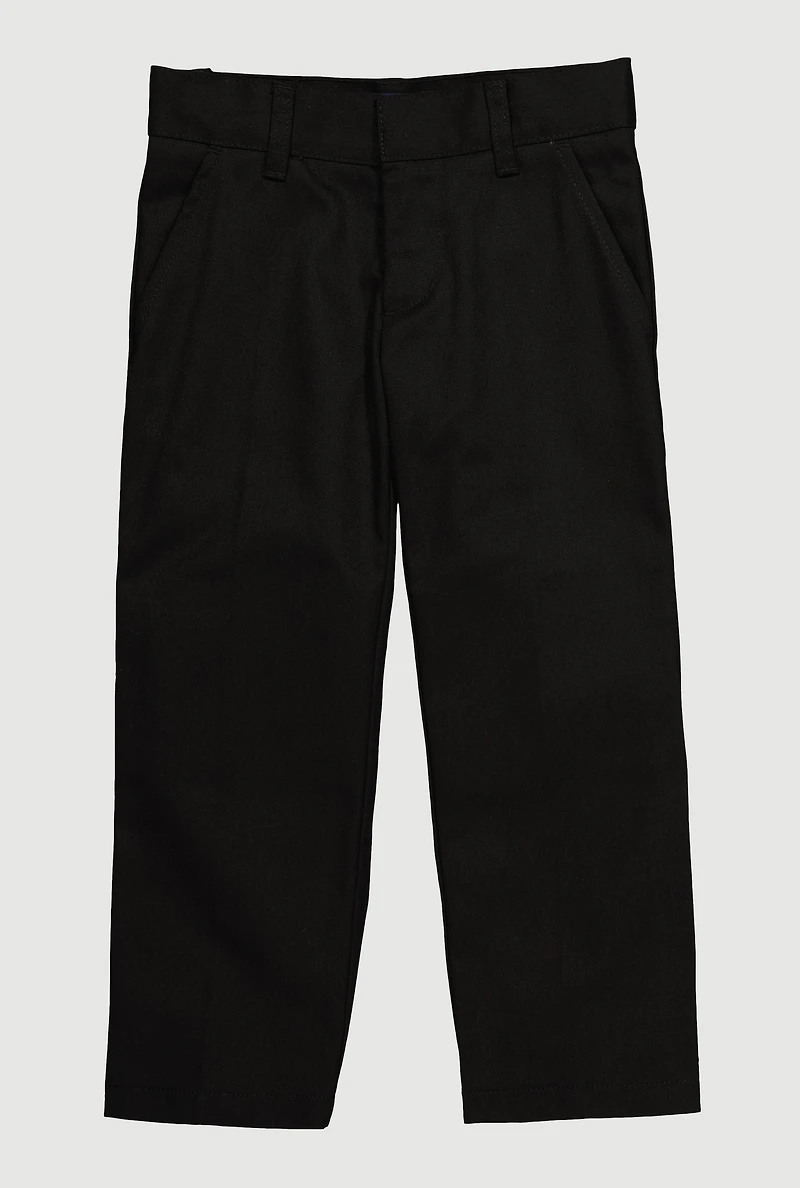 French Toast Boys 4-7 School Uniform Dress Pants, Black, Size 4