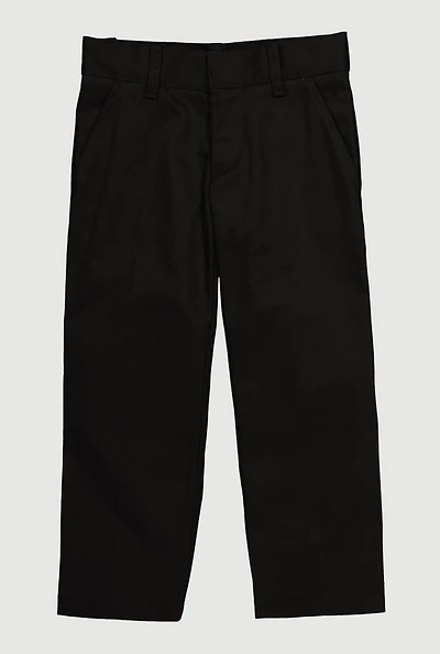 French Toast Boys 4-7 School Uniform Dress Pants, Black, Size 4