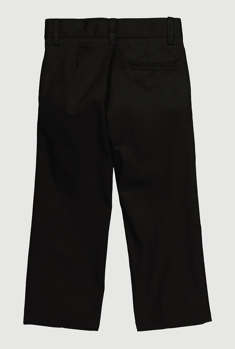 French Toast Boys 4-7 School Uniform Dress Pants, Black, Size 7