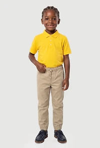 French Toast Boys - Solid Drawstring Waist Joggers