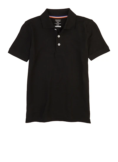 French Toast Boys 8-14 Short Sleeve Polo Shirt, Black, Size 8