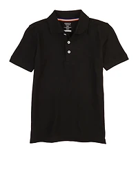 French Toast Boys 8-14 Short Sleeve Polo Shirt, Black, Size 14-16
