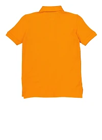 French Toast Boys 8-14 Solid Short Sleeve Polo Shirt, Orange, Size 10-12