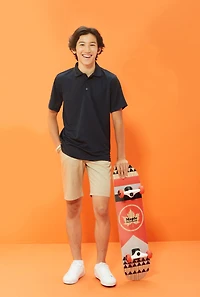 French Toast Boys 8-16 Polo Shirt, Black,