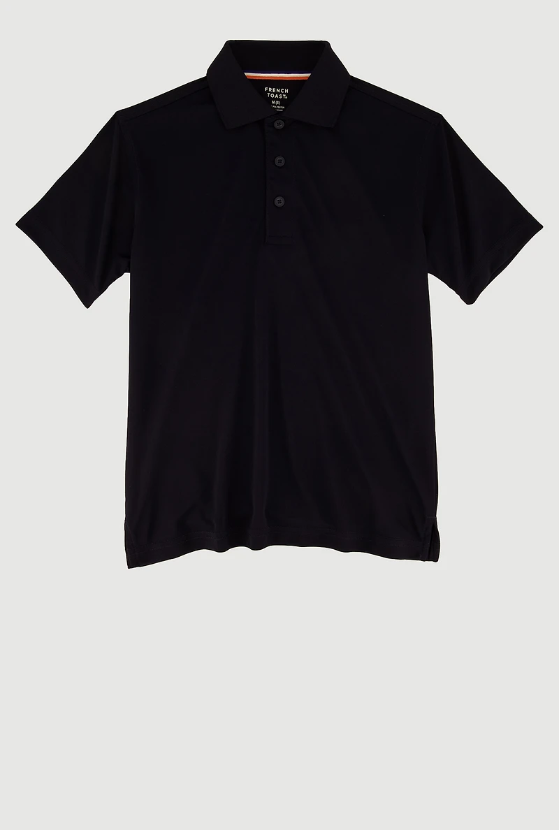 French Toast Boys 8-16 Polo Shirt, Black,